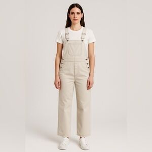 GU Off-White Wide-Leg Overalls XS
